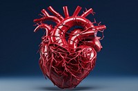 Computer artwork of the heart with coronary vessels antioxidant dynamite weaponry.