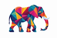 Aesthetic geometric elephant art cartoon mammal.