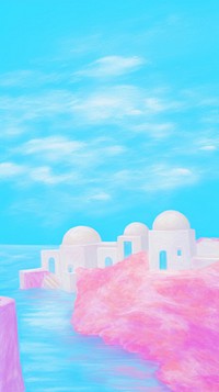 Santorini painting backgrounds outdoors.