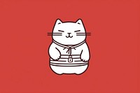 Japanese lucky cat cartoon representation creativity.