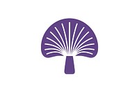 Mushroom linocut purple logo pattern.