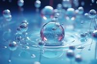 Molecule sphere bubble water.