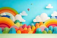 Paper playground background backgrounds balloon cartoon.