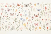 Pastel pencil texture illustration butterfly pattern drawing.