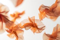 Photo of flying organic shapes backgrounds petal fragility.