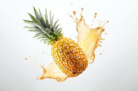 Photo of flying pineapple fruit plant food.