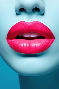 Photo of lips lipstick perfection underwater.