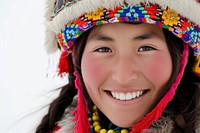Mongolian people portrait smiling adult.