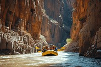 Rafting canyon rock recreation.