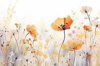 Spring floral in watercolor flower backgrounds outdoors.