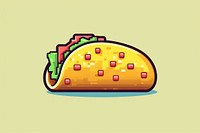 Taco pixel food cartoon device.