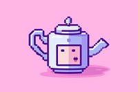 Tea pixel teapot refreshment pixelated.