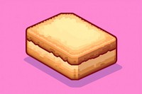 Bread pixel food confectionery cheesecake.