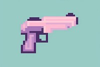 Gun pixel handgun purple art.