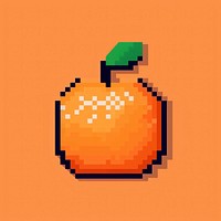 Orange fruit pixel plant food clementine.