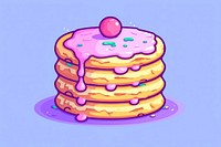Pancake pixel dessert food confectionery.