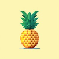 Pineapple pixel fruit shape plant.