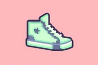 Shoe pixel footwear clothing cartoon.