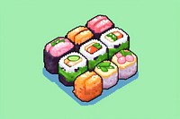 Sushi pixel rice food meal.