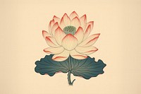 Ukiyo-e art print style lotus pattern flower petal.