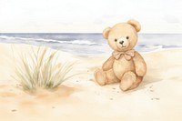Teddy bear beach cute toy.