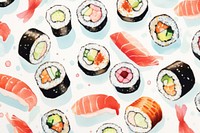 Sushi pattern background rice food meal.