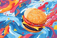 Burger backgrounds food creativity.