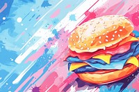 Burger food creativity hamburger.
