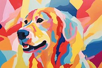 Dog backgrounds abstract painting.