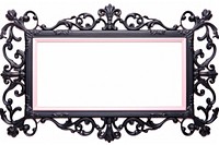 Black pink iron frame rectangle white background architecture.