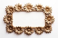 Daisy gold frame rectangle jewelry flower.