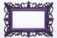 Dark purple iron frame rectangle white background architecture.