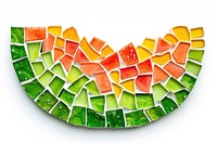 Mosaic tiles of melon backgrounds shape food.