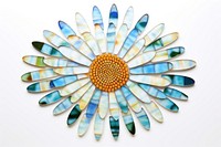 Mosaic tiles of daisy jewelry shape art.