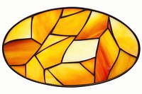Mosaic tiles of mango shape glass white background.
