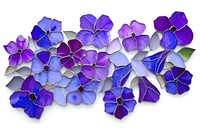 Mosaic tiles of purple flower jewelry nature plant.