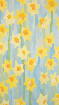 Jumbo daffodil flowers backgrounds wallpaper painting.