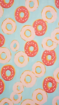 Jumbo donuts pattern backgrounds turquoise.