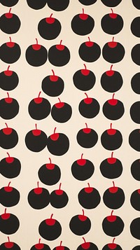 Chubby black cherries pattern backgrounds repetition.