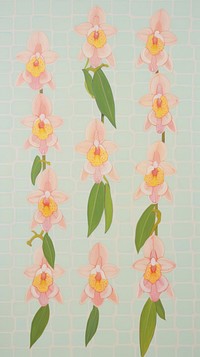 Large jumbo orchid pattern wallpaper flower.