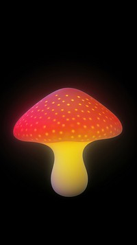 Abstract blurred gradient illustration dot mushroom agaric fungus yellow.