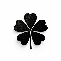 Clover icon shape black leaf.