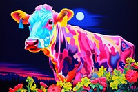 Cow livestock outdoors painting.