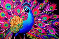 Peacock painting pattern animal.