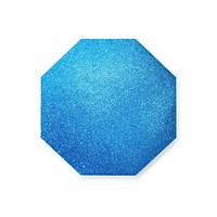 Octagon icon shape blue white background.
