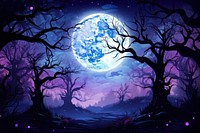 Magical dark fairy tale night moon astronomy.