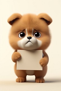 3d character sad dog mammal puppy cute.