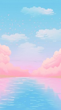 Lake backgrounds outdoors painting.