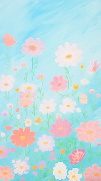 Spring flowers painting backgrounds outdoors.
