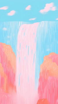 Waterfall painting backgrounds outdoors.